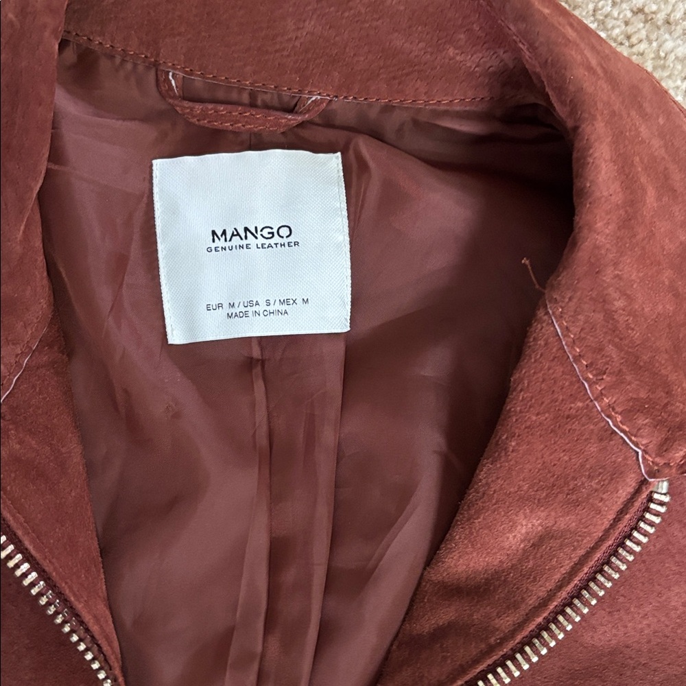 Mango Brown Leather Jacket - image 4